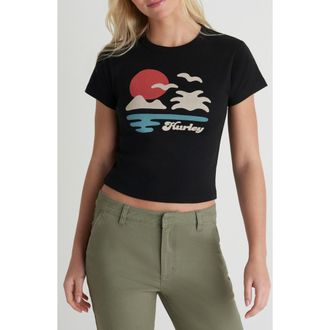 Hurley El Dorado Baby Tee in Black at Nordstrom Rack, Size X-Small