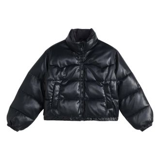 Levi's Dames Effen Puffer Jas (Zwart Nacht)