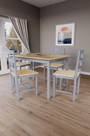 Home Discount Vida Designs Yorkshire 4 Seater Dining Set Solid Pine Furniture