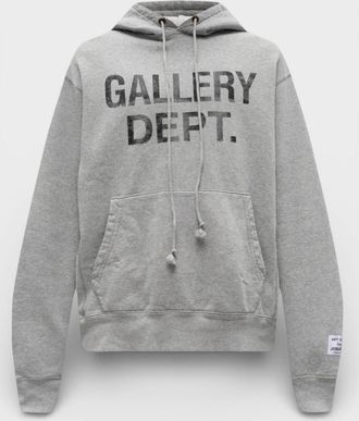 Gallery Dept. Mens Center Logo Hoodie Heather Grey - Size: 44