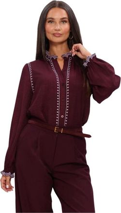 Ydence Hannah Blouse - Dames - Blouses - Rood - S - Overhemden