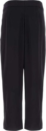 Saint Laurent Mens Midnight Blue Crepe Satin Pant Exterior: Acetate Viscose Pantaloni Trousers