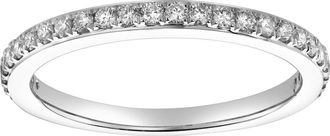 LuvMyJewelry Solas 14K Gold Round Diamond Studded Eternity Ring - 0.31cts in 14K White Gold at Nordstrom, Size 7