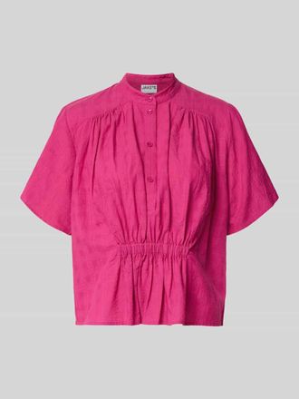 Jake*s Casual Boxy Fit Kurzarmbluse aus reiner Baumwolle in Fuchsia, Gr&ouml;&szlig;e 34