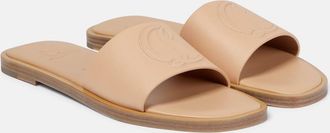Christian Louboutin CL embossed leather slides
