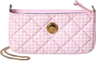 Versace Canvas & Leather Shoulder Bag