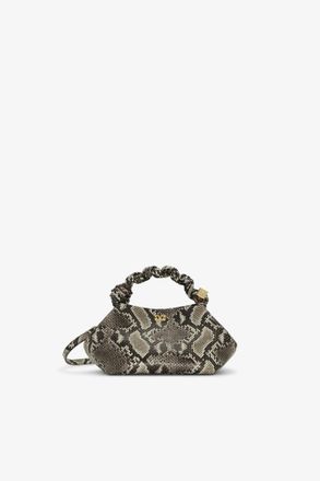 Ganni White Snake Small Bou Bag