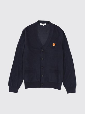Maison Kitsuné Cardigan di lana con logo Maison Kitsuné