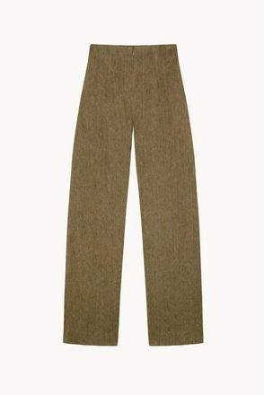 Cortana Trapani High-Waist Wide Broeken - Dames - Straight fit broeken - Groen - XL - Katoen - Broeken