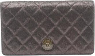 Chanel Pre-owned Wallets, female, Brown, Size: ONE SIZE Pre-owned Vintage Leather Wallet