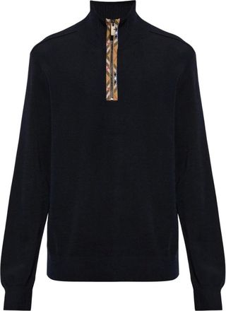 Burberry Truien & Vesten, Heren, Blauw, S, Wol, Wool Sweater Cameron