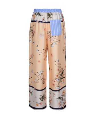 Liu Jo Floral-Print Palazzo Trousers - Blue