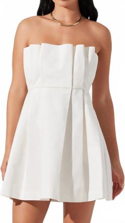 Astr Clemira Strapless Mini Dress In White