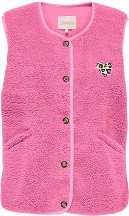 Only Mouwloos vest in sherpa