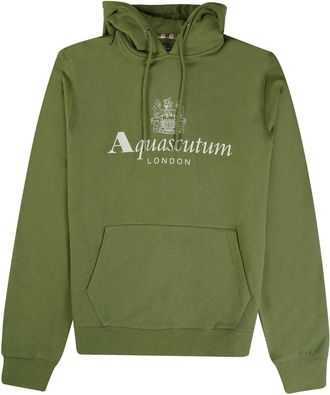 Aquascutum Active Big Logo Groene Hoodie