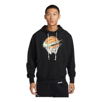 Nike Dri-FIT Standard Issue Basketball Hoodie Black Lime Blast FB7138-010