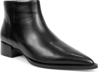 Aerosoles Montana Bootie in Black Leather at Nordstrom, Size 9.5