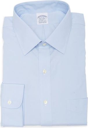 Brooks Brothers Stretch Supima Cotton Dress Shirt in Light Blue at Nordstrom, Size 15.5 - 34