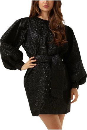 Notre-V Wikkeljurk - Dames - Korte kleedjes - Zwart - L - Polyester - Kleedjes