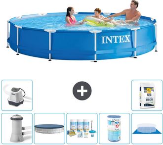 Intex Piscina Con Estructura Redonda - 366x76 Cm - 8-piezas S31739