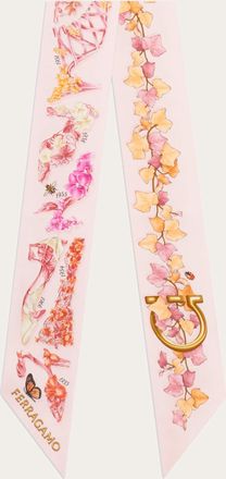 Ferragamo Women Eden shoes print silk bandeau Pink
