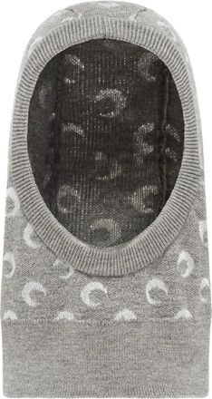 Marine Serre Passamontagna con motivo luna jacquard - Grigio