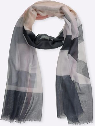 Heine Modeschal HEINE, Damen, grau, Viskose, gemustert, Modet&uuml;cher Modeschal