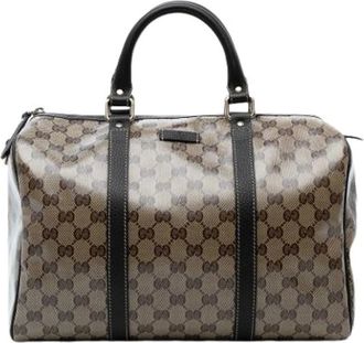Gucci Pre-owned Handbags, female, Brown, Size: ONE SIZE Pre-owned Fabric Travel Bag