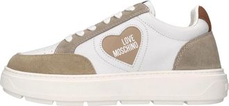 Love Moschino Logo-print Sneakers - Dames - Sneakers - Veelkleurig - 37 EU - Leer - Schoenen