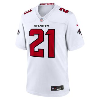 Nike Deion Sanders Atlanta Falcons Retired Nike Mens NFL Game Jersey in White | 67NM0IUXW13-E9X