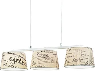 Dmora L&aacute;mpara Colgante Carnago, Sombra Color Estructura Arena, Marr&oacute;n Arena