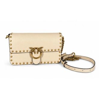 Pinko Pinko, Dames, Tassen, Beige, Maat: ONE Size Leer