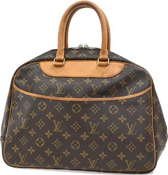 Louis Vuitton Deauville Handbag Monogram Canvas Brown Canvas Handbag (Pre-Owned)