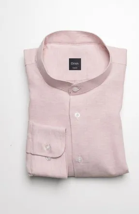 Brisk Cotton Linen Shirt in Light Pink at Nordstrom, Size 16