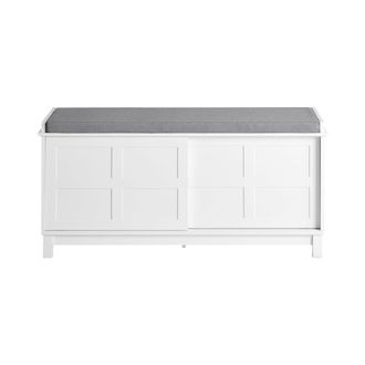 SoBuy Banco zapatero 2 puertas mdf blanco