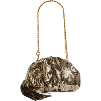 Rebecca Minkoff Small Ruched Clutch in Gold at Nordstrom