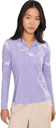 Jamie Sadock Sunsense Piece of My Heart Long Sleeve Quarter Zip Womens Clothing : XS, Polyester/Spandex