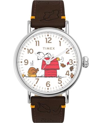 Timex Peanuts Waterbury Unisex Horloge Bruin TW2W44300