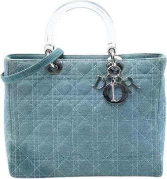 Dior Pre-owned Vintage Denim Handtas - Dames - Vintage Handtas - Blauw - ONE Size - Denim - Vintage