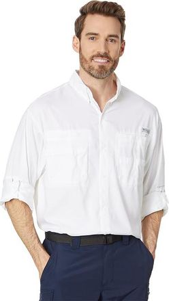 Columbia Tamiamitm II Long Sleeves Mens Long Sleeve Button Up White : 2XL, Mesh/Polyester