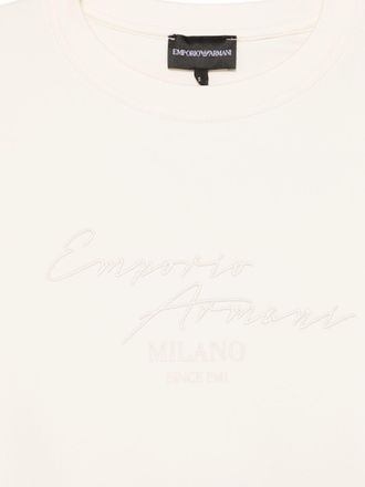 Emporio Armani Embroidered Crewneck Sweatshirt - Off-White