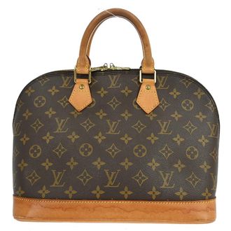Louis Vuitton Alma Handbag Monogram Canvas Brown Canvas Handbag (Pre-Owned)