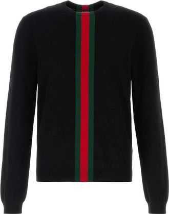 Gucci Web-stripe Cashmere Sweater