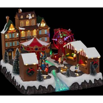 F&eacute;&eacute;ric Lights & Christmas Aldea Iluminada Mercado Musical De Navidad 56 Led - Feeric Lights & Christmas