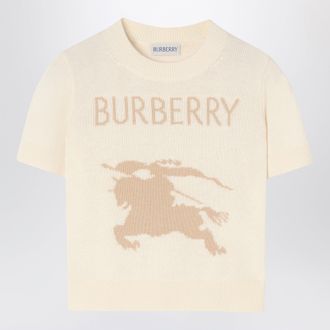 Burberry Ivory knit top with EKD logo