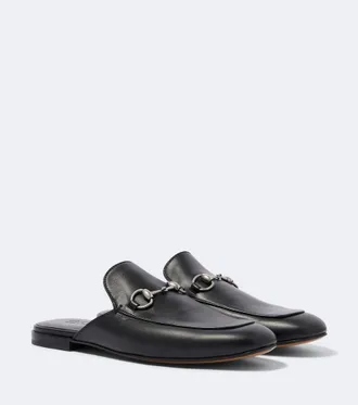 Gucci Jordaan leather mules