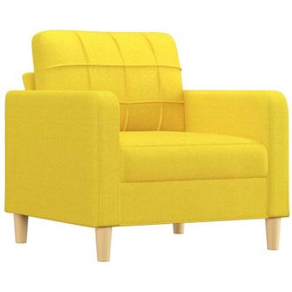 vidaXL Poltrona Giallo Chiaro 60 cm in Tessuto - Vidaxl