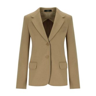 Max Mara Dames, Jassen, Beige, Maat: M Katoen