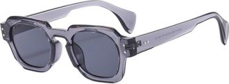 Generic Small Frame Mens Vacation Sunglasses Outdoor Womens Sports Sun Glasses(Grey)
