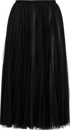 Philosophy di Lorenzo Serafini Geplooide Tule Midi Rok - Dames - Midirokken - Zwart - S - Tule - Rokken